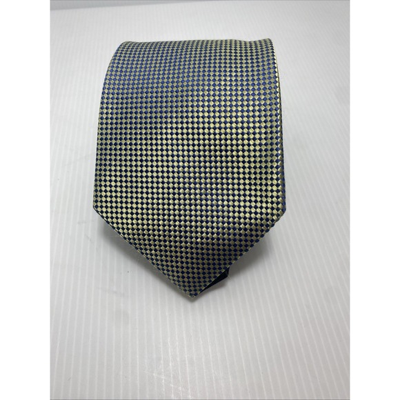 Tommy Hilfiger Other - Tommy Hilfiger VIntage Silk Necktie Blue & Yellow Geometric Pattern T26